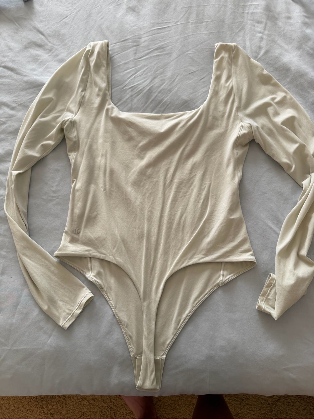Lululemon Wundermost Ultra-soft Nulu Square Neck Long Sleeve Bodysuit M